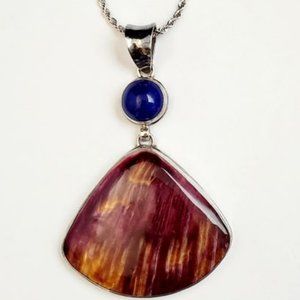 Authentic Spiny Oyster Purple/LapisLazuli Necklace
